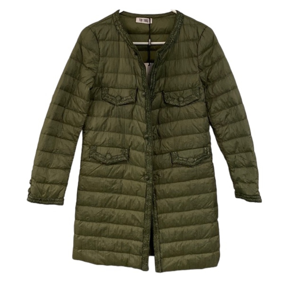 TOO TANG Quilted Puffer Car Coat Jacket Sz 38 XS/S